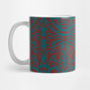 Blue and red mask pattern Mug